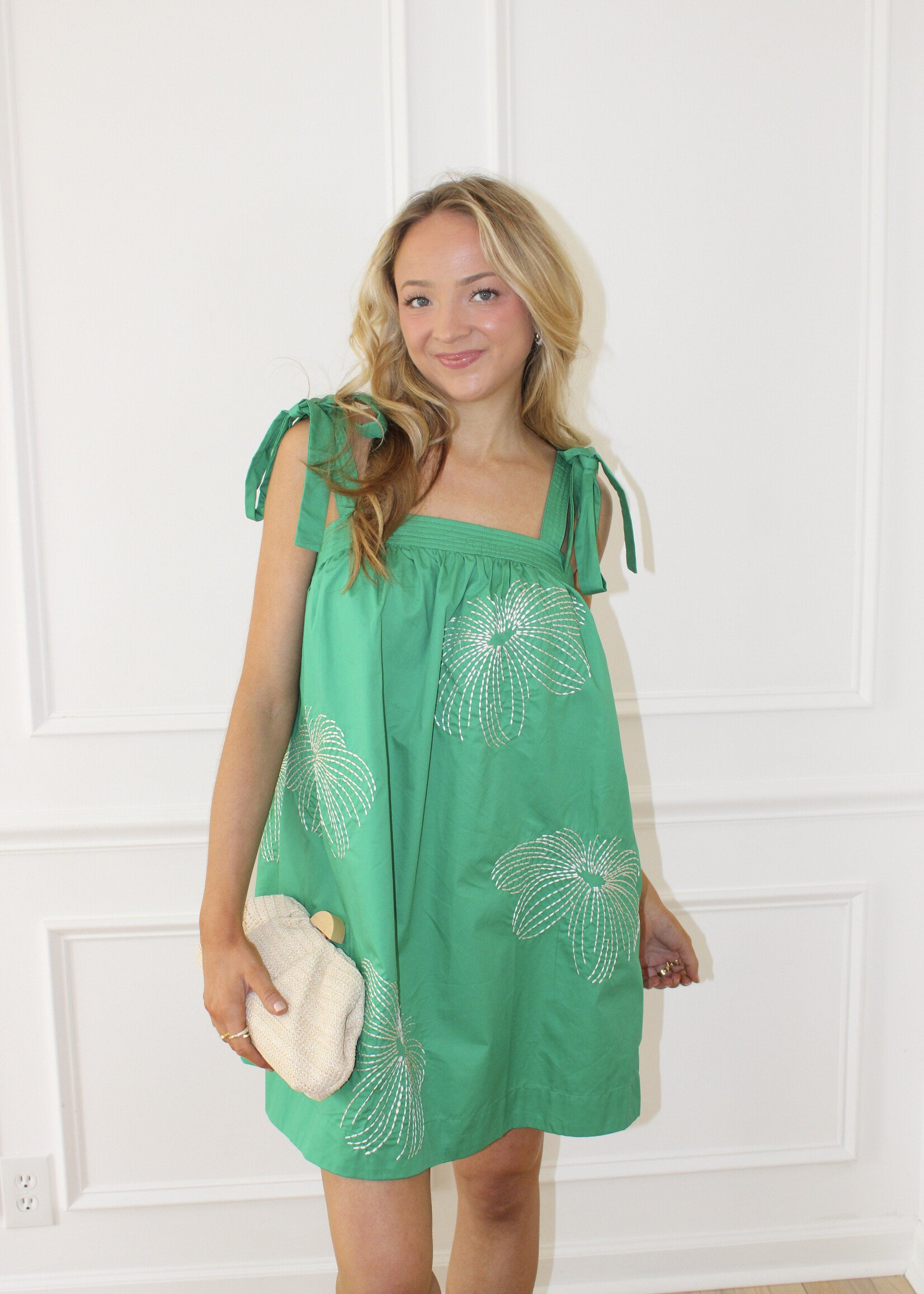 Joanna Embroidered Mini Dress