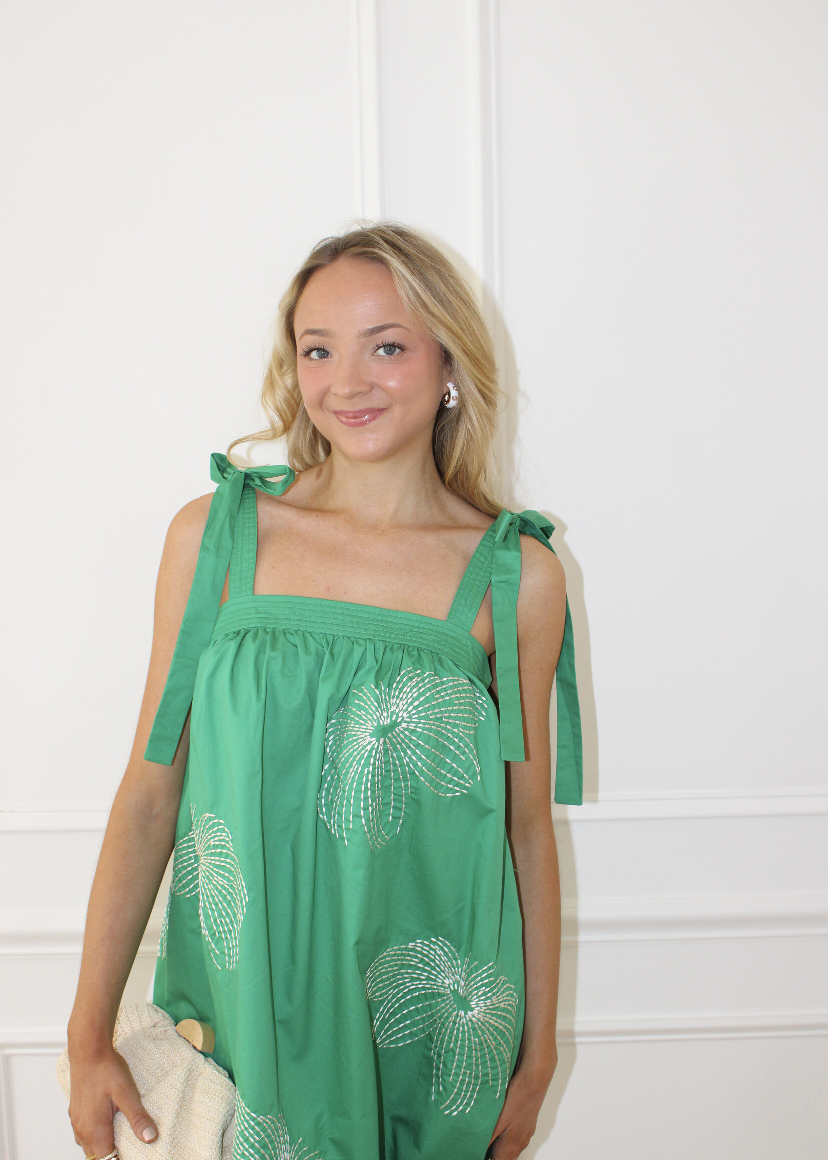 Joanna Embroidered Mini Dress