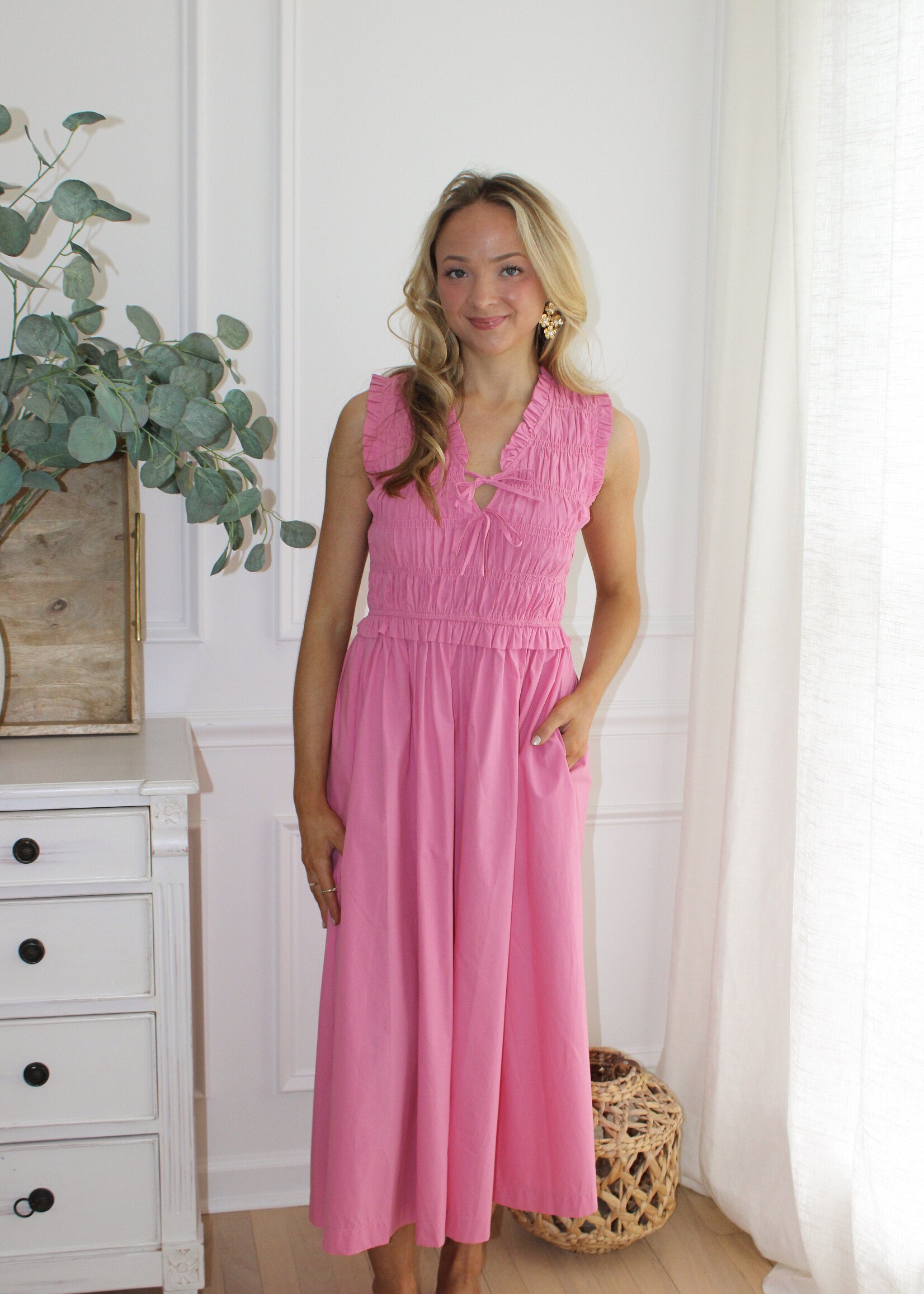 Kerrigan Smocked Midi Dress