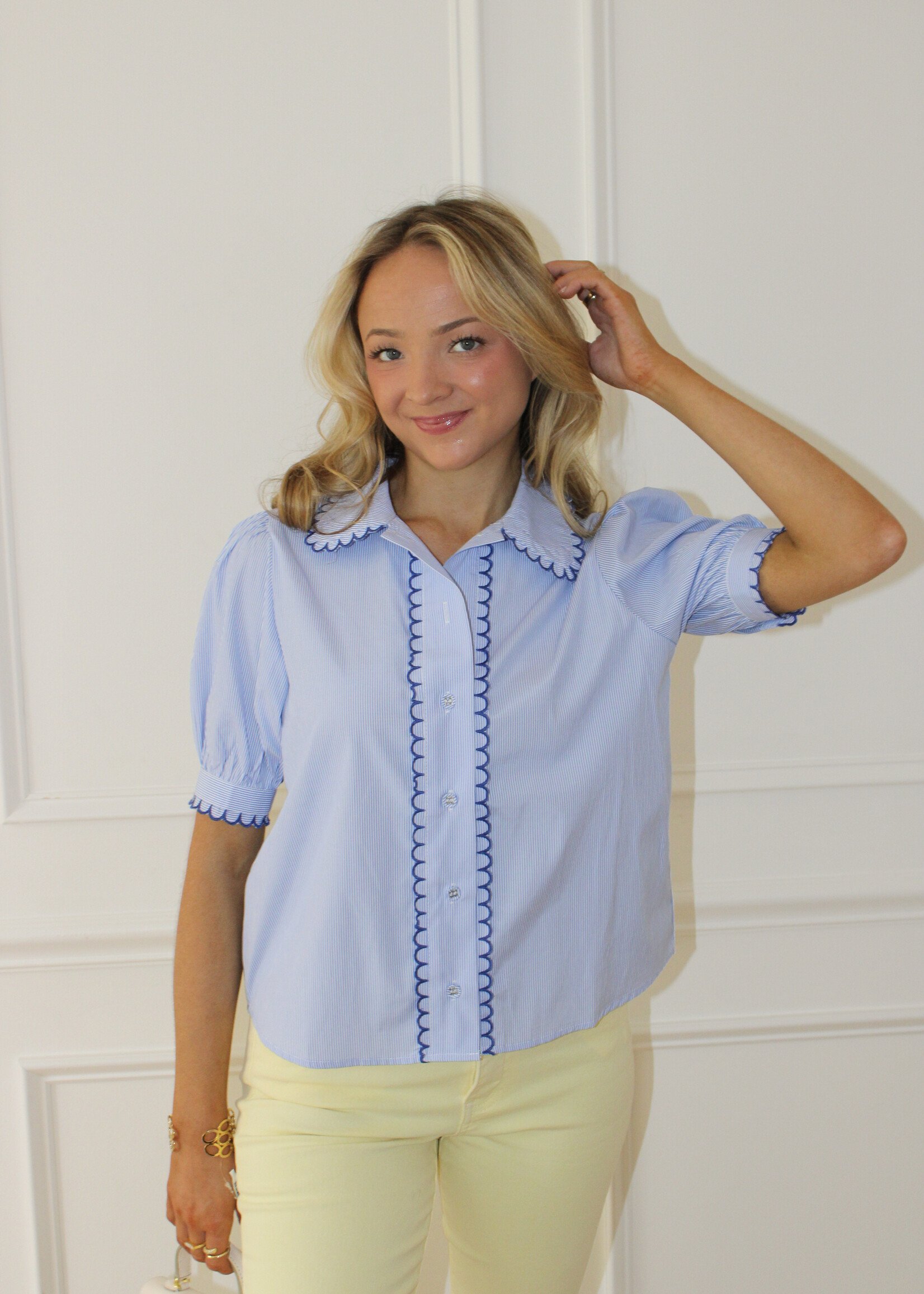 Milana Scallop Collar Shirt