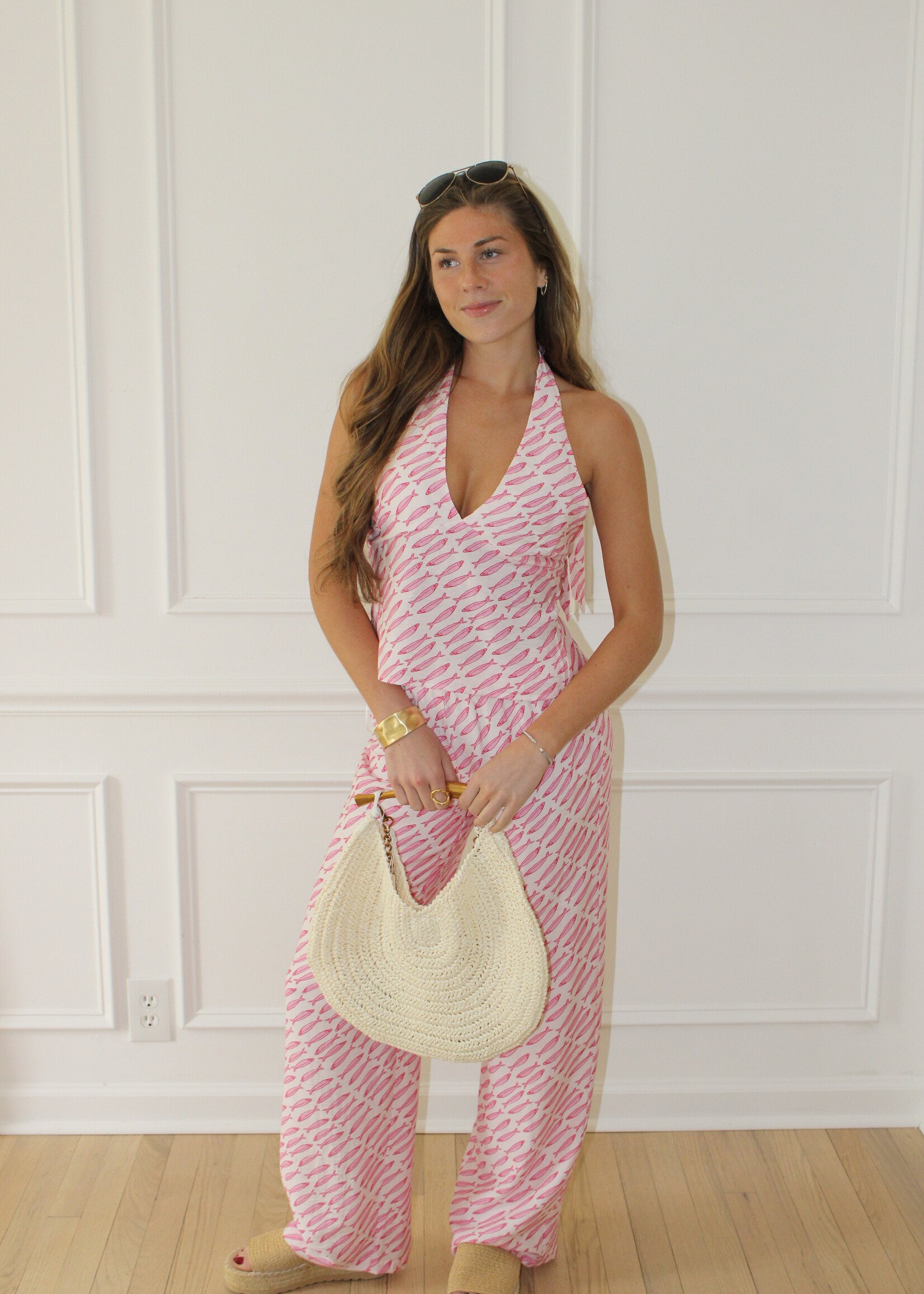 Koko Fish Print Halter Top