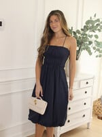 Lacey Sleeveless Bubble Hem Midi Dress