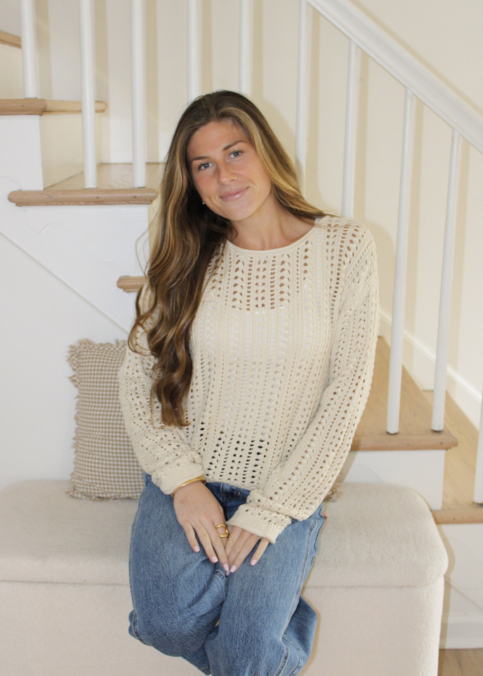 Z Supply Upland Crochet Sweater