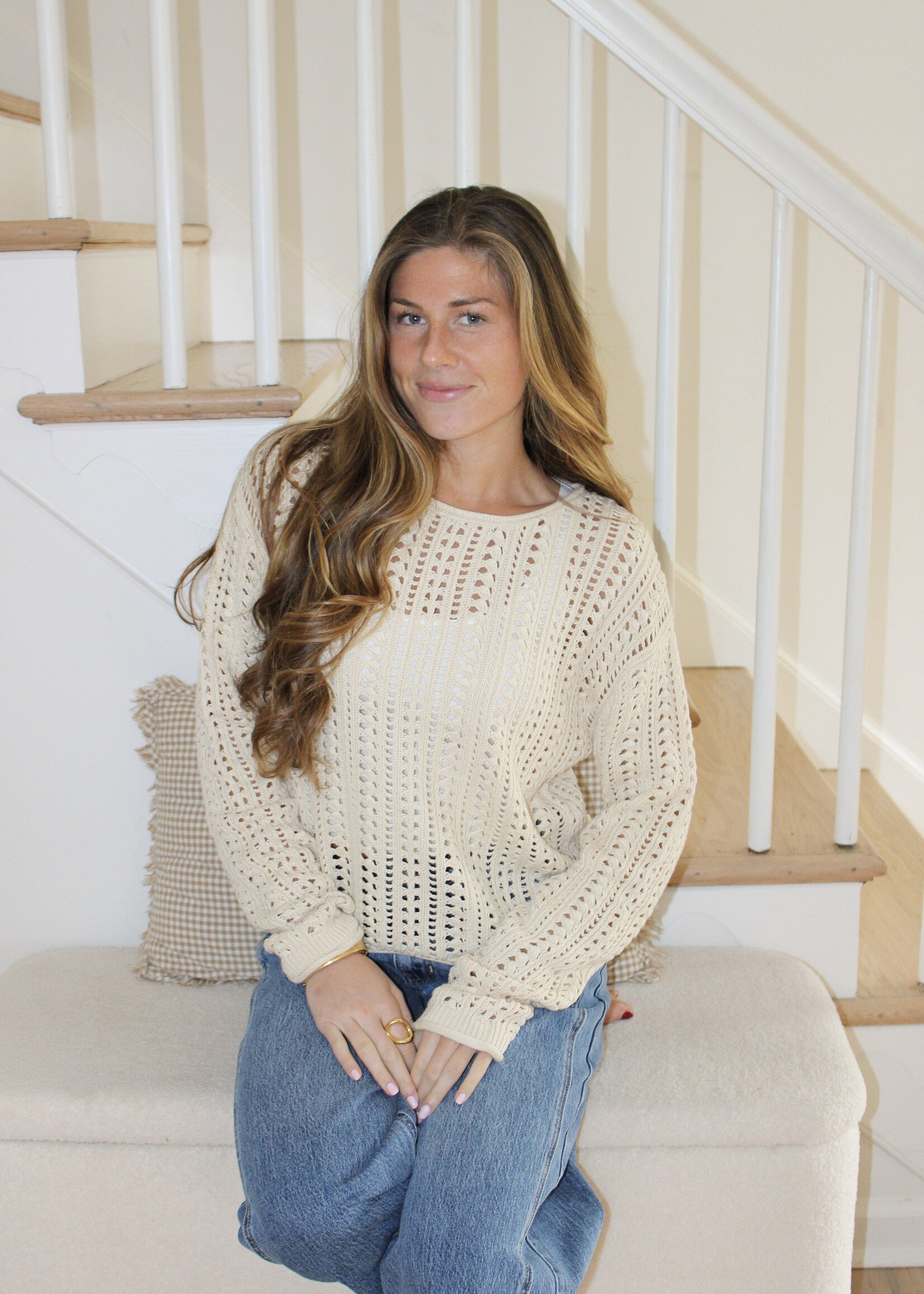 Z Supply Upland Crochet Sweater