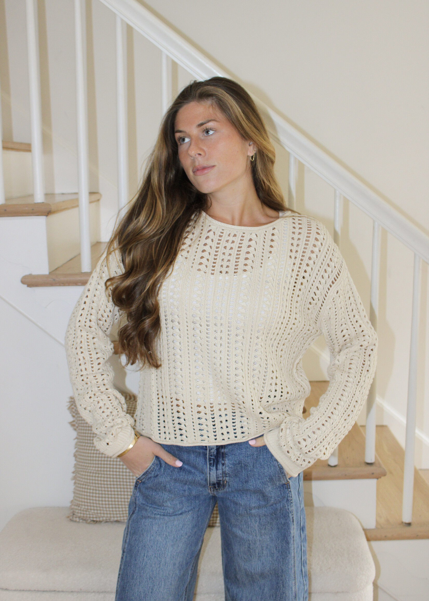 Z Supply Upland Crochet Sweater
