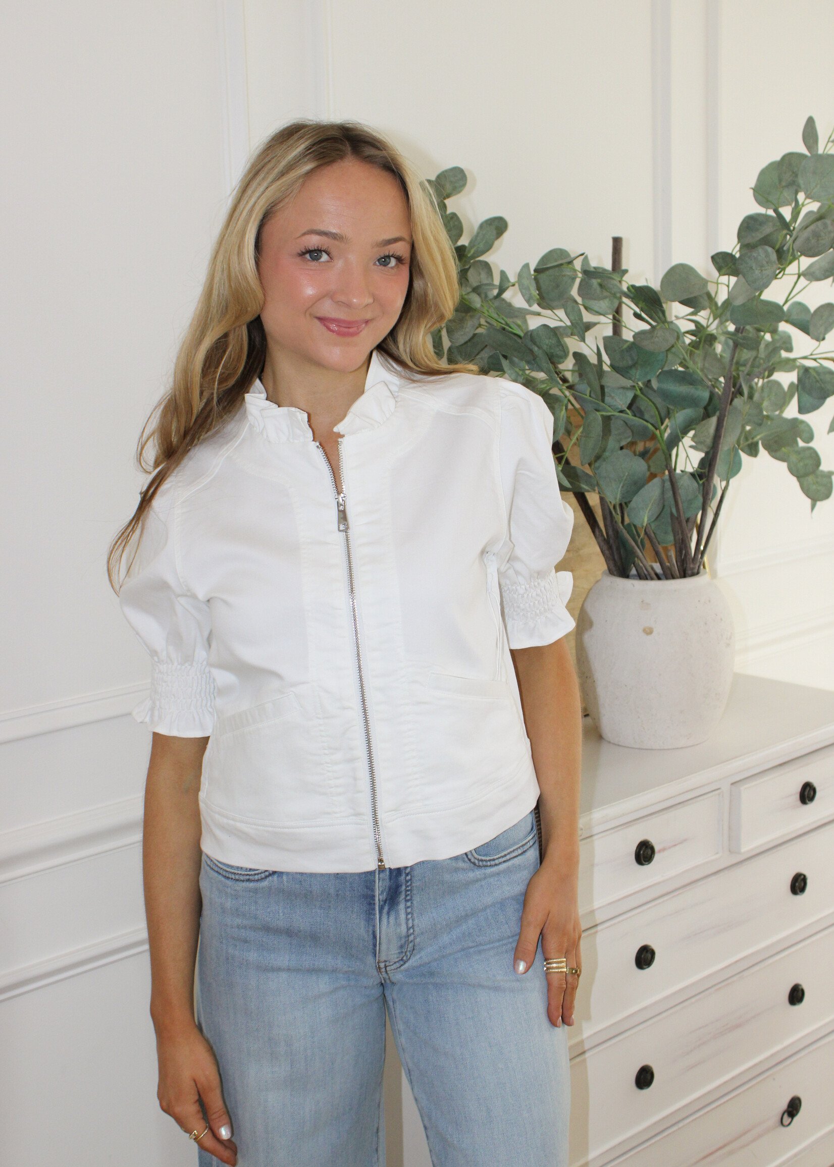 Krista Puff Sleeve Collar Jacket