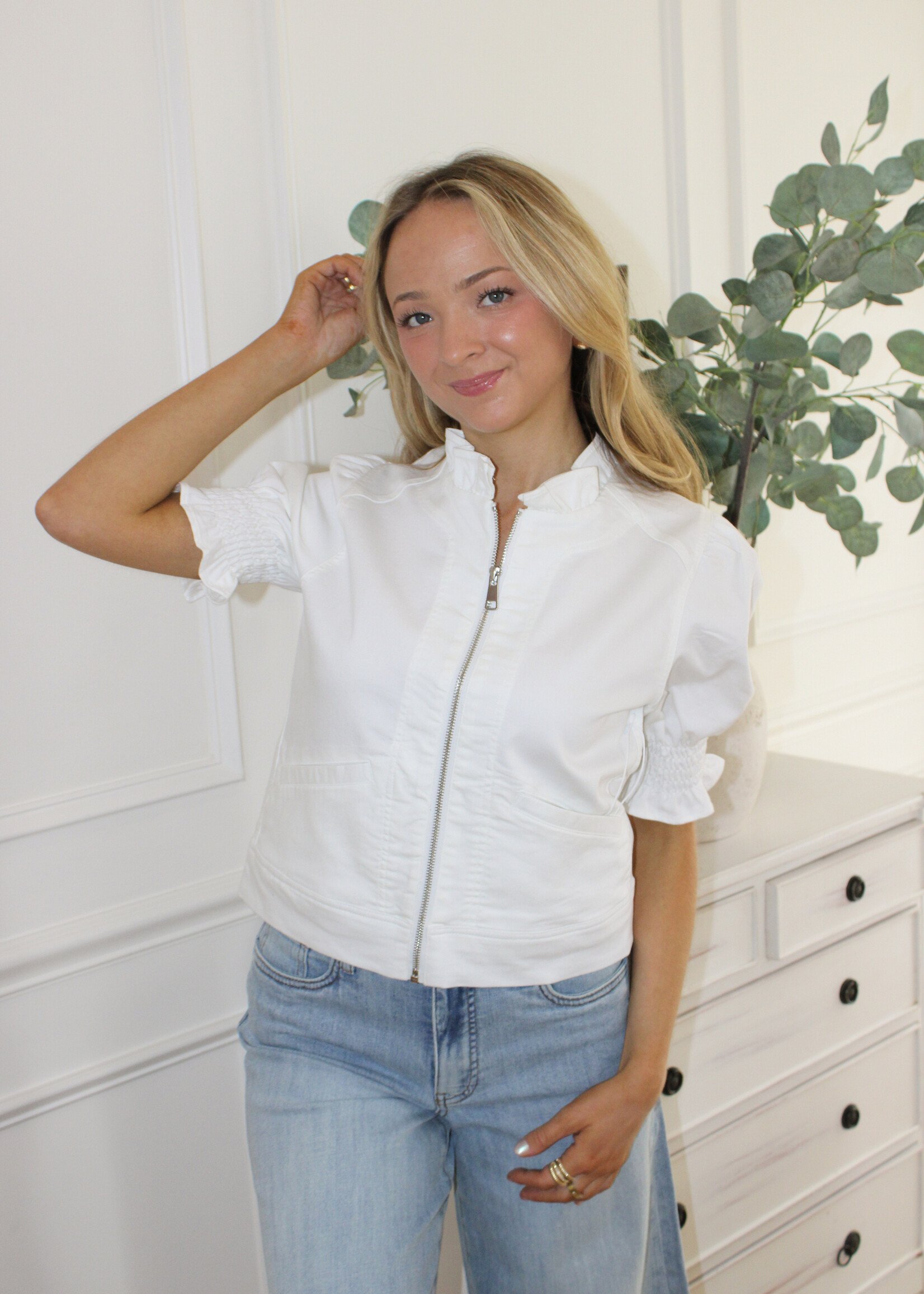 Krista Puff Sleeve Collar Jacket