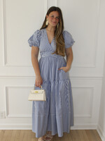 Adrianna Striped Tiered Maxi Dress