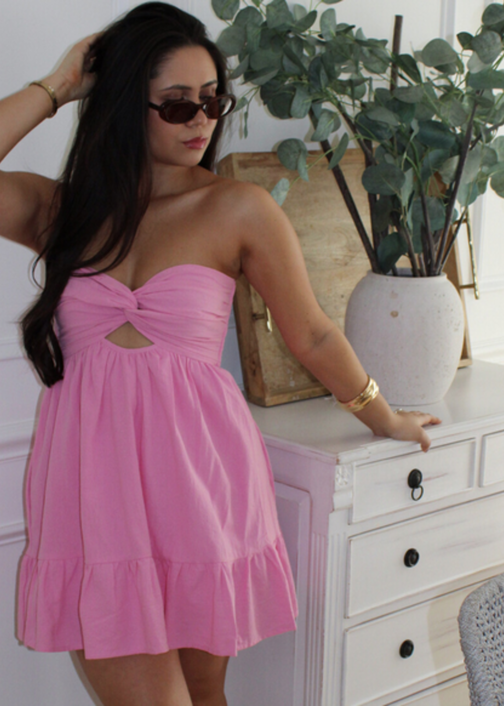 Pepper Twisted Mini Dress