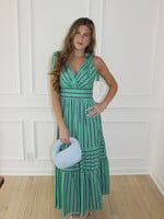Kesha Stripe Tiered Maxi Dress