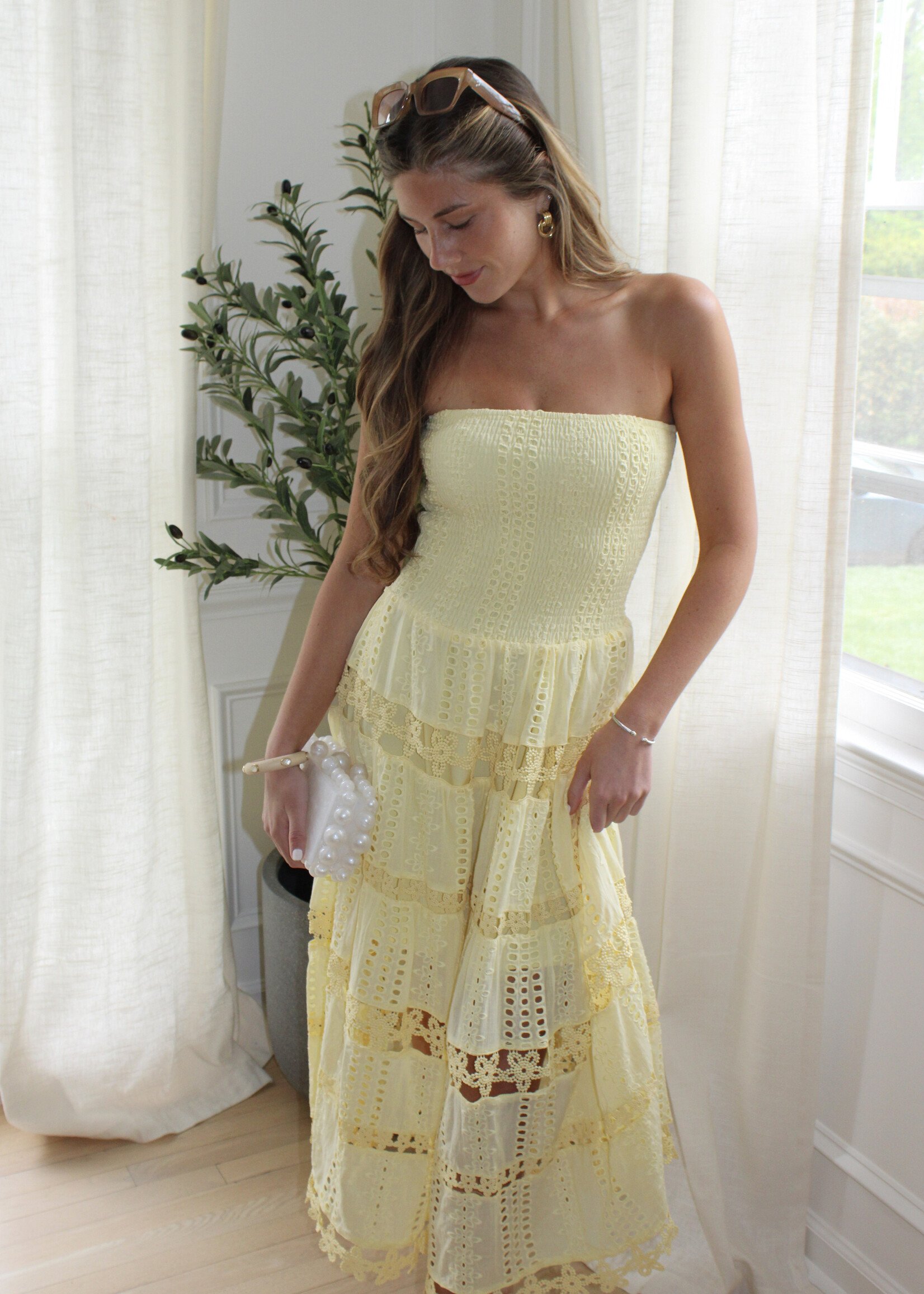Jenni Eyelet Tube Dress