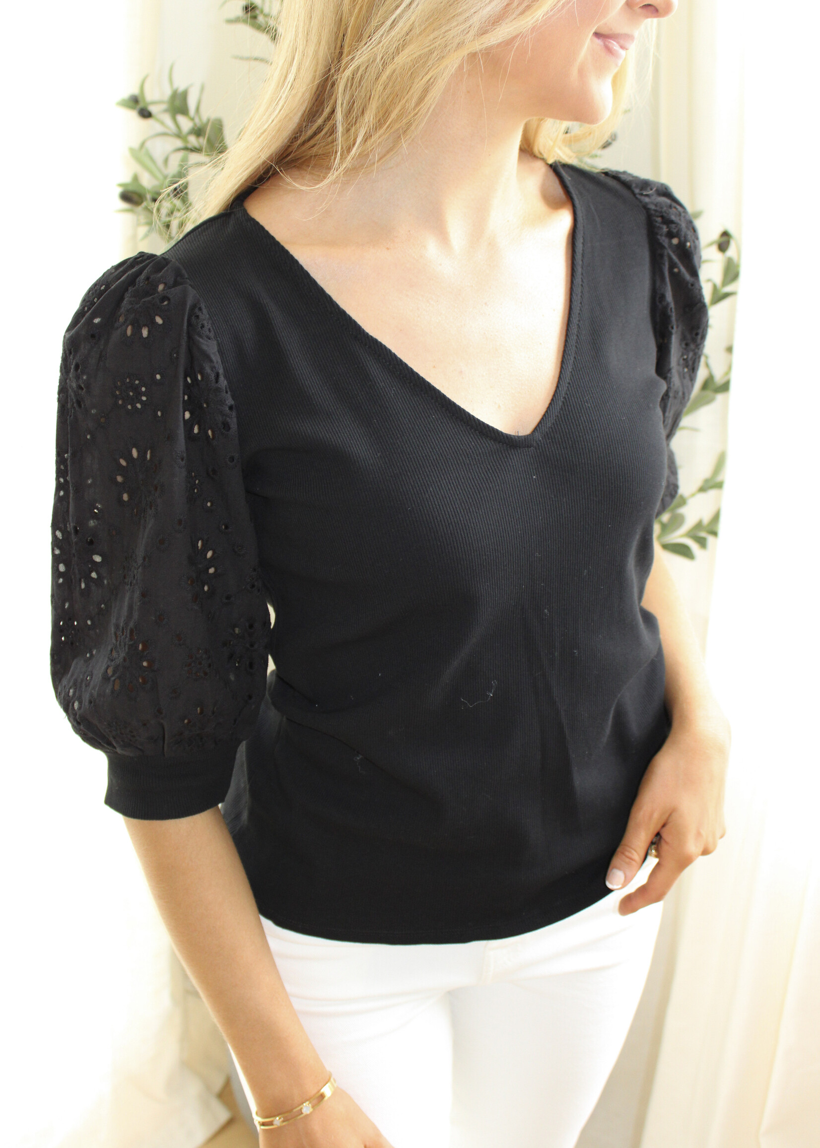 Evelyn Eyelet Top