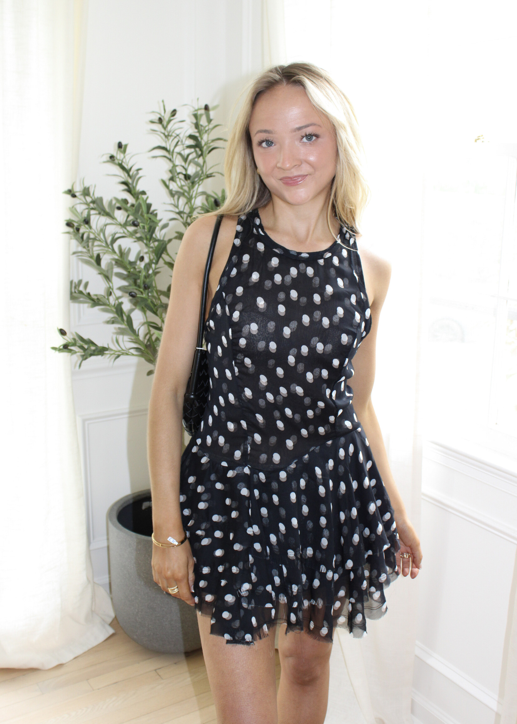 Free People Raven Printed Mini Dress