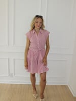 Alexa Cap Sleeve Tied Belt Dress