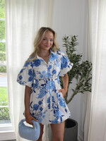 Baela Floral Puff Sleeve Mini Dress