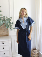Gianina Short Sleeve V Neck Dress