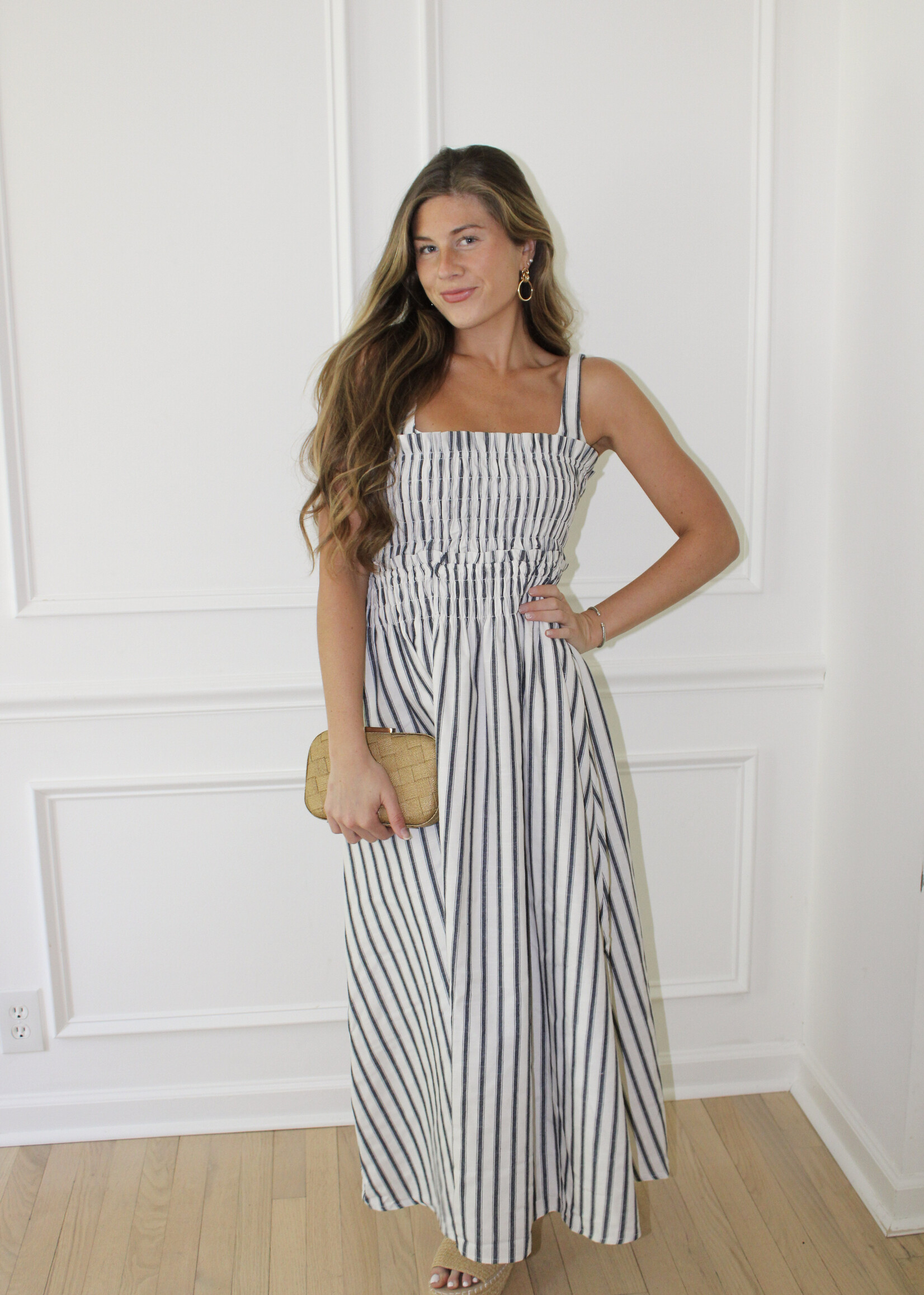Chantal Smocked Midi Dress