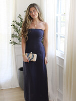 Cleopatra Strapless Linen Maxi  Dress