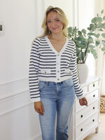 Blair Striped Button Cardigan