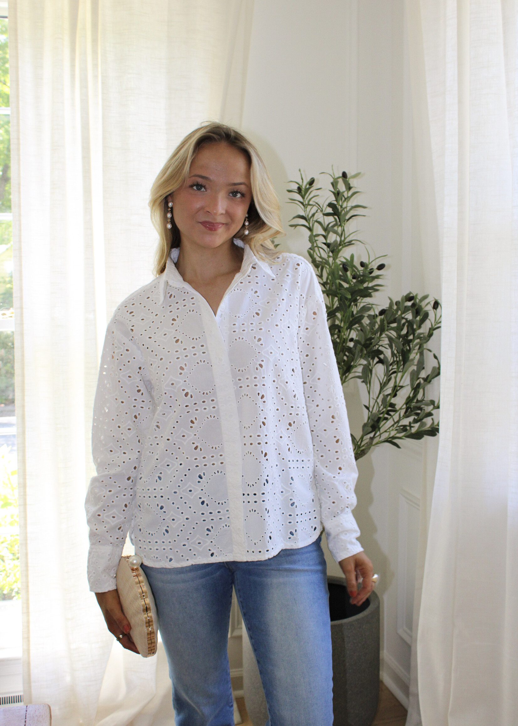 Marissa Eyelet Embroidery Shirt