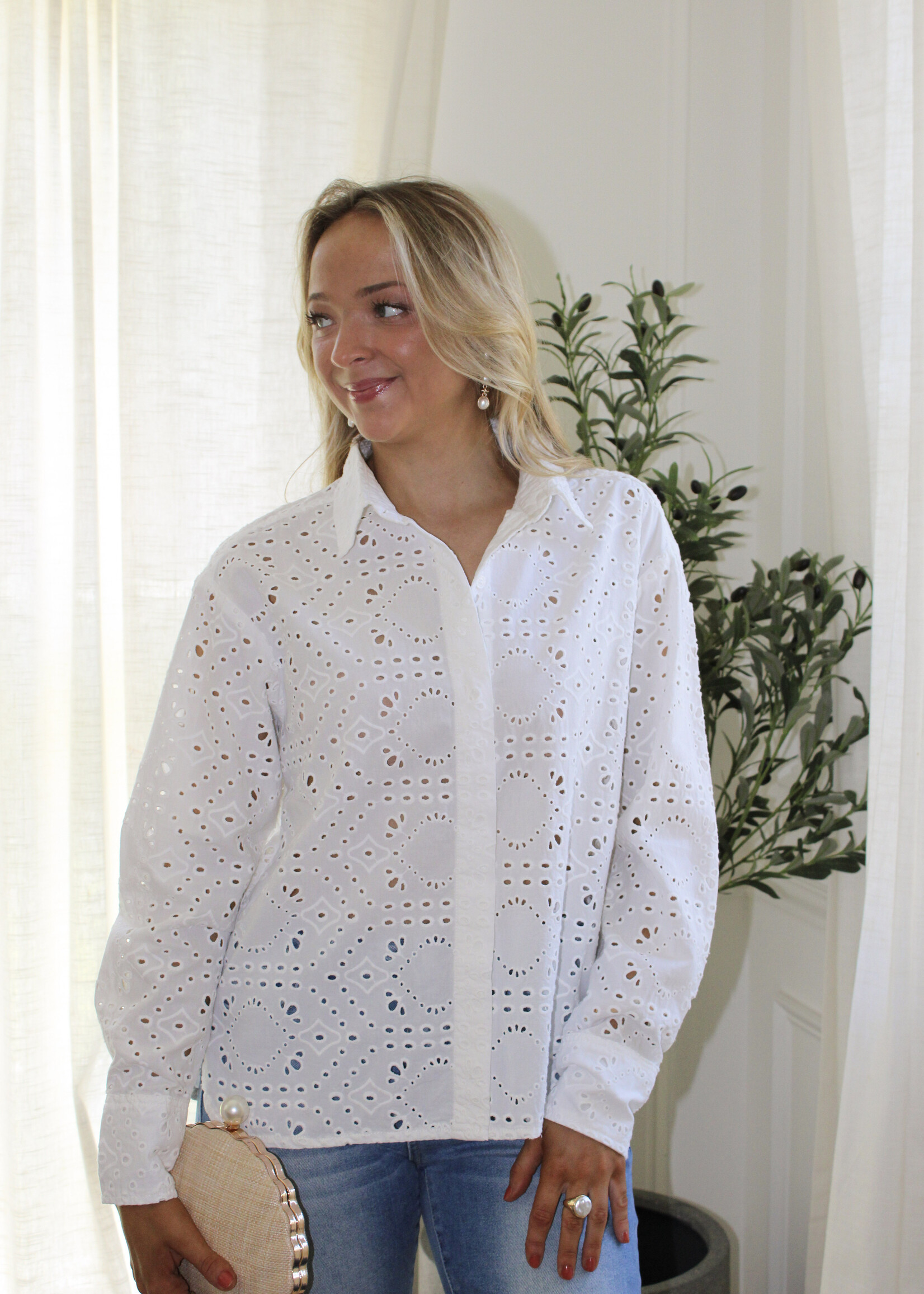 Marissa Eyelet Embroidery Shirt