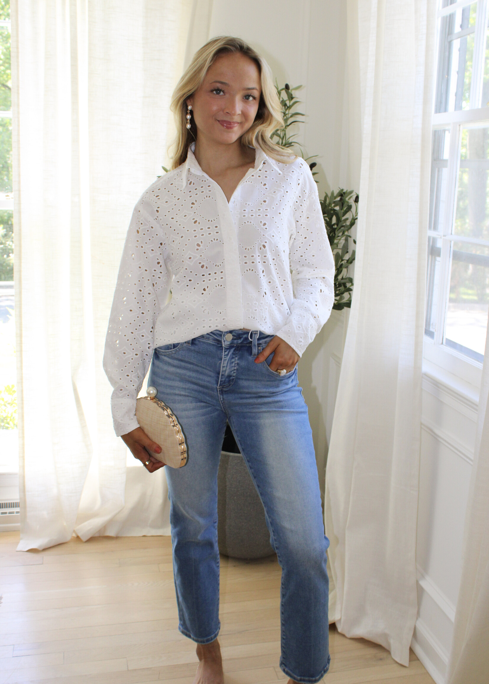 Marissa Eyelet Embroidery Shirt