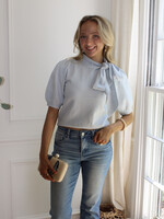 Millie Tie Neck Puff Sleeve Sweater