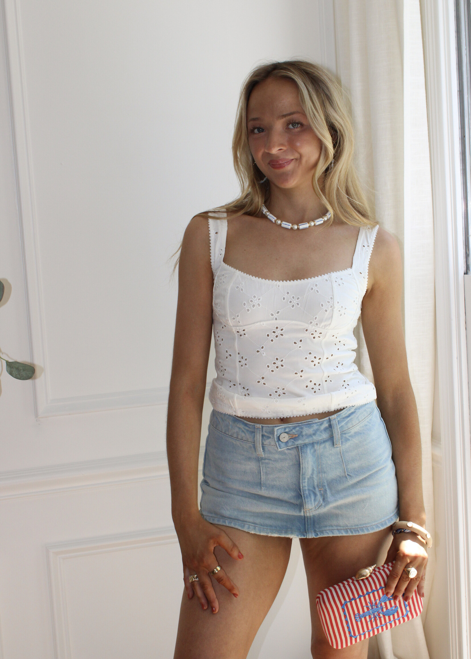 Free People Full Bloom Eyelet Cami