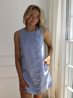 Ailbe Linen Scallop Button Mini Dress