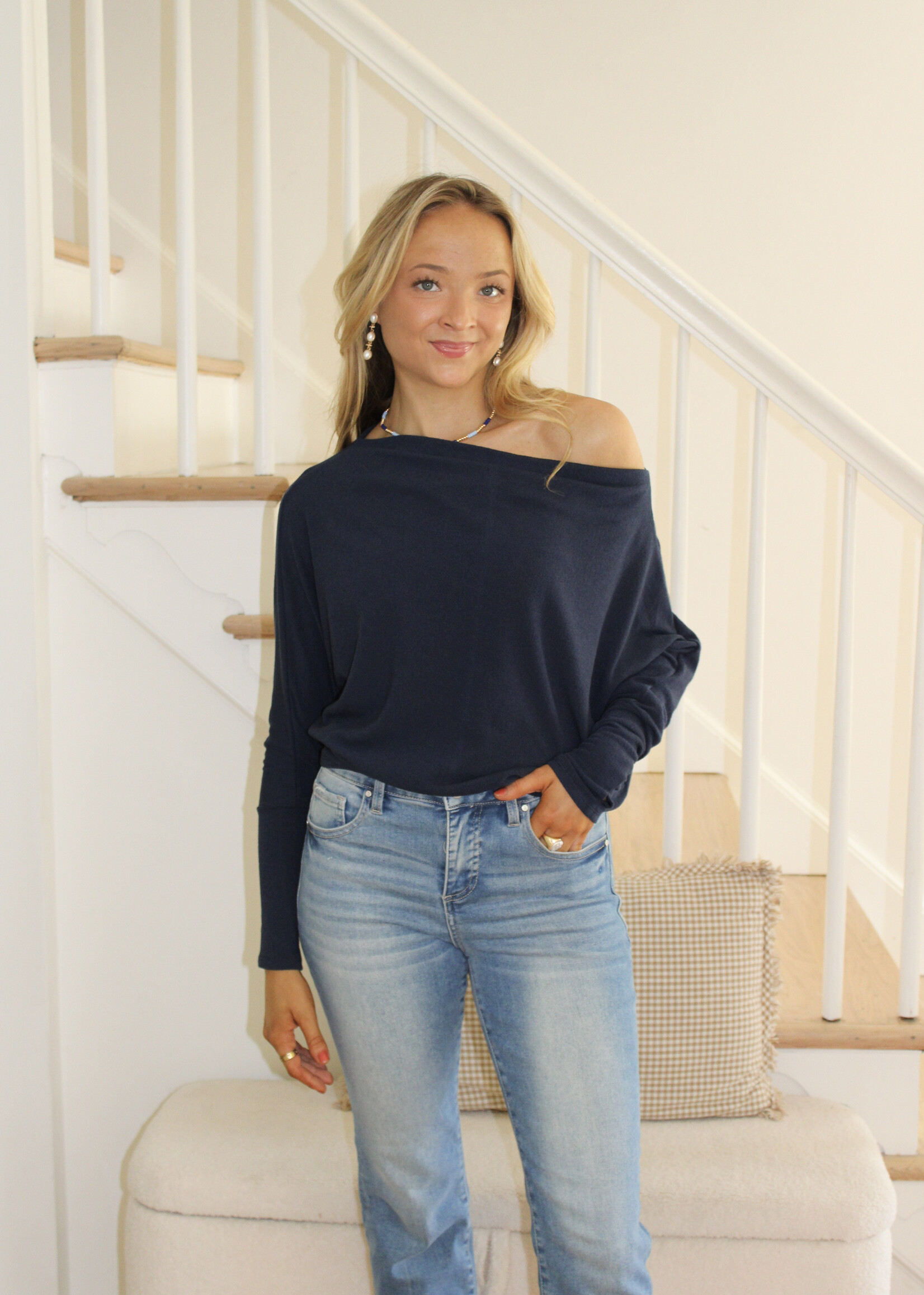 Davy Off Shoulder Long Sleeve Top