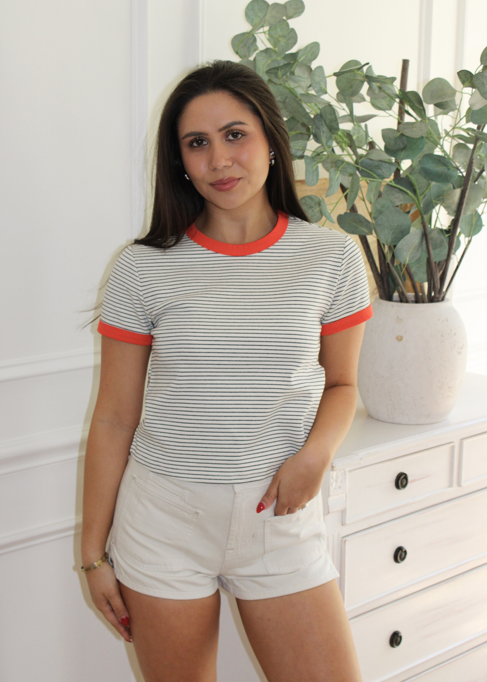 Kinley Striped Ringer Tee