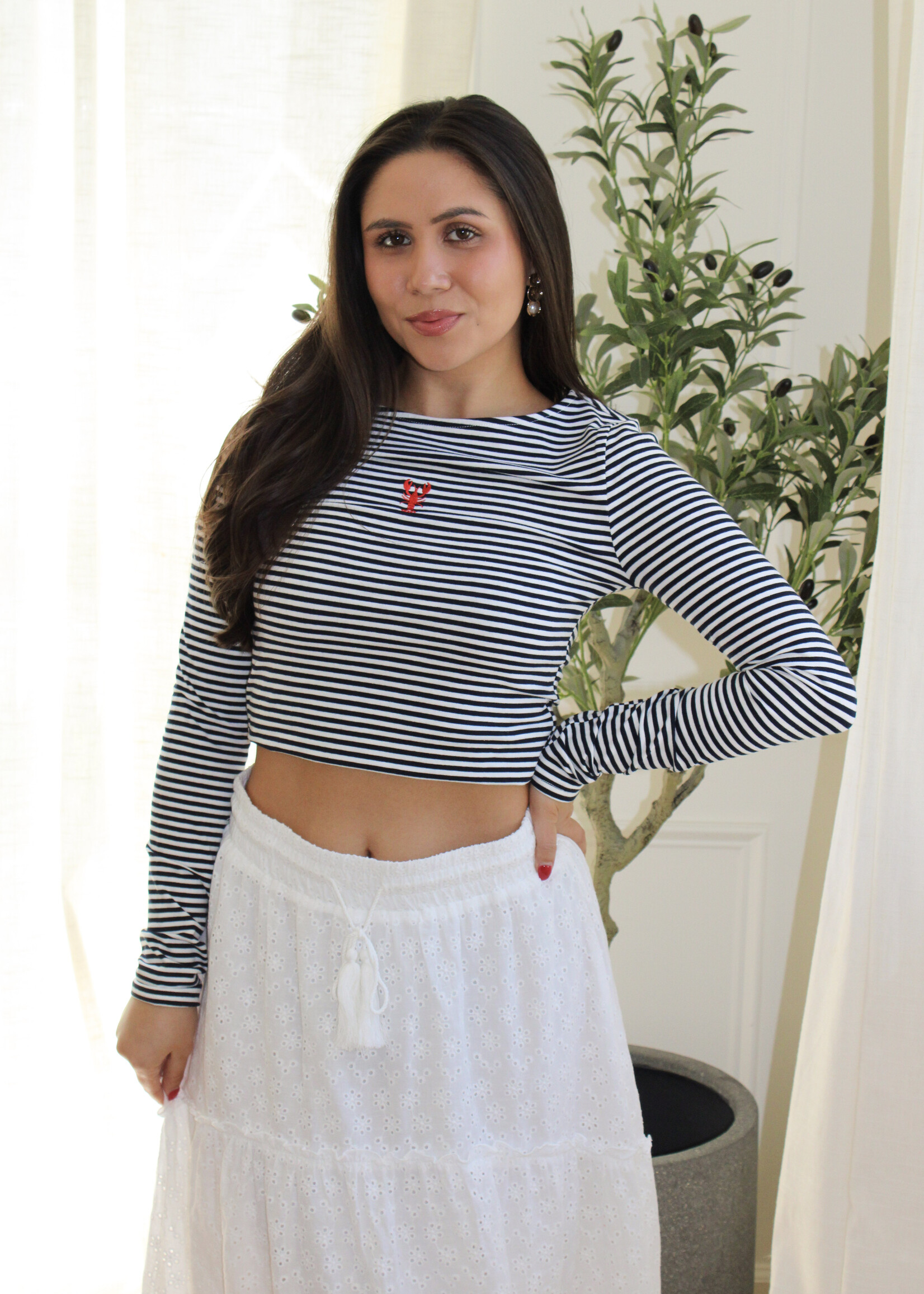 Georgie Striped Lobster Top