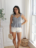 Rita Stripe Peplum Top