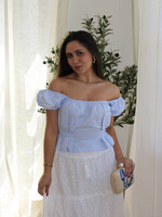 Lucie Square-neck Peplum Top