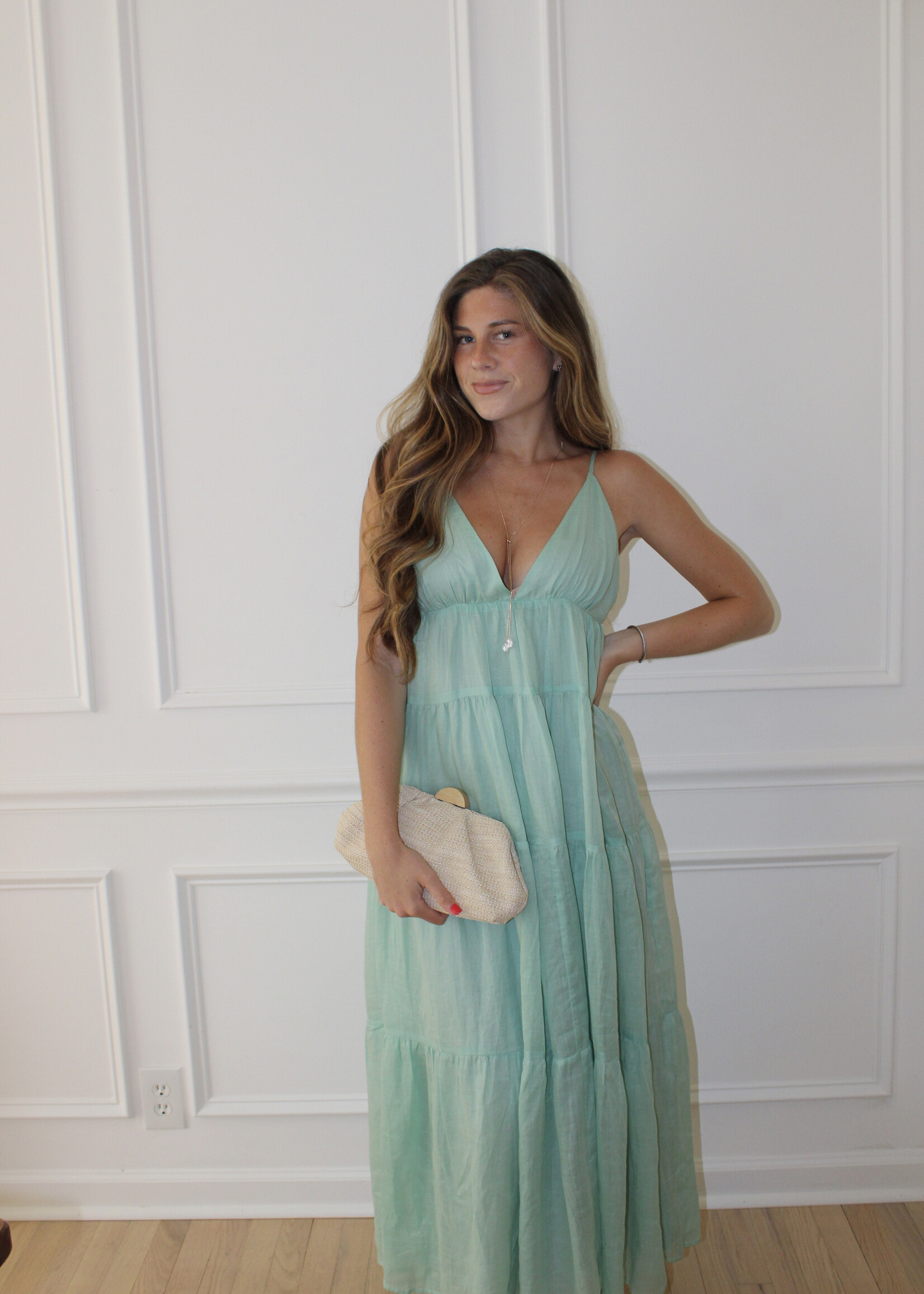 Leyna Open Back Maxi Dress