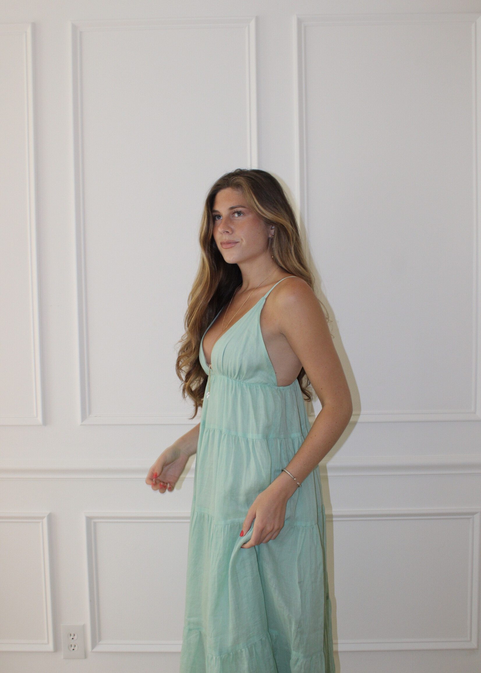 Leyna Open Back Maxi Dress
