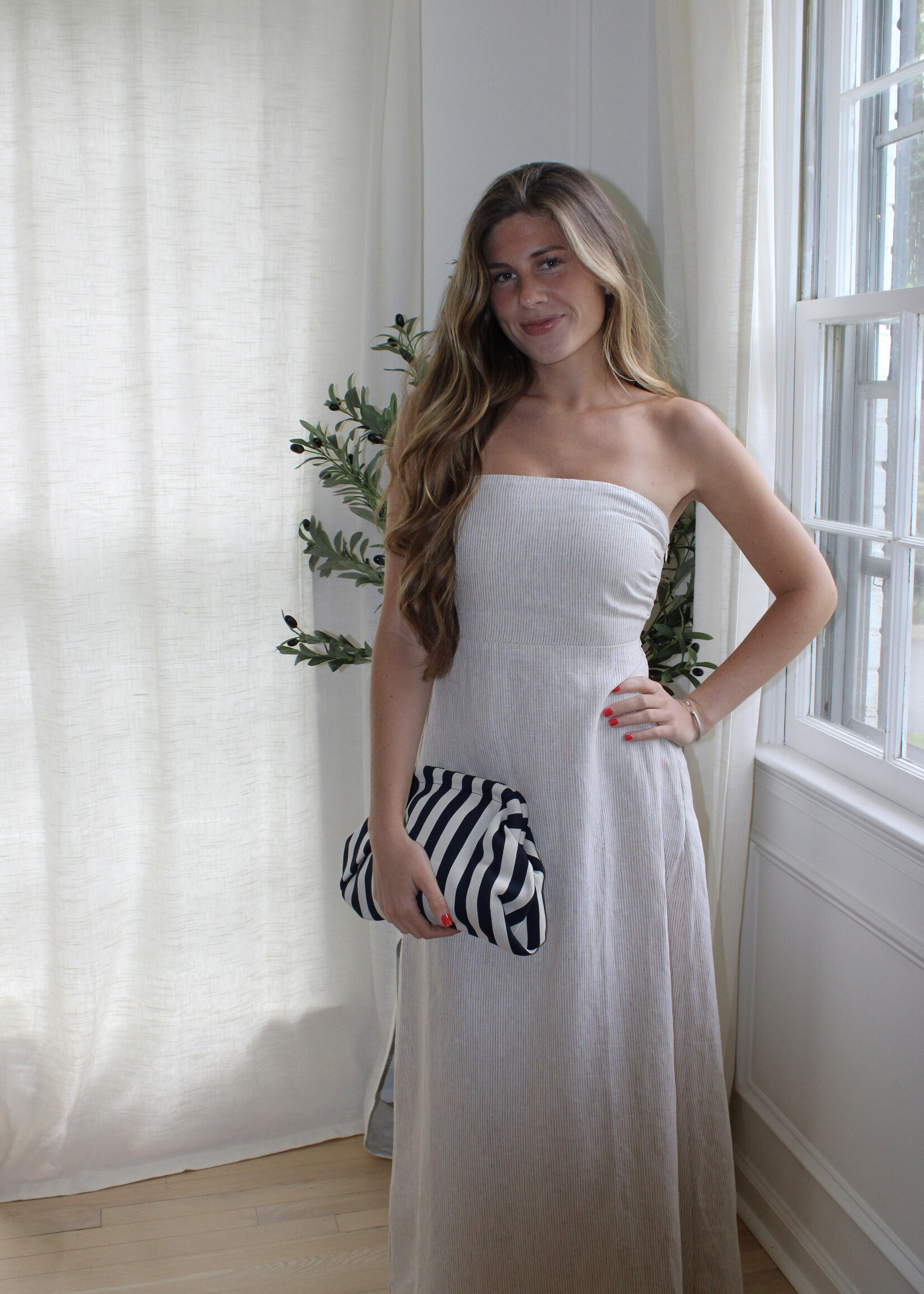 Honey Strapless Linen Dress
