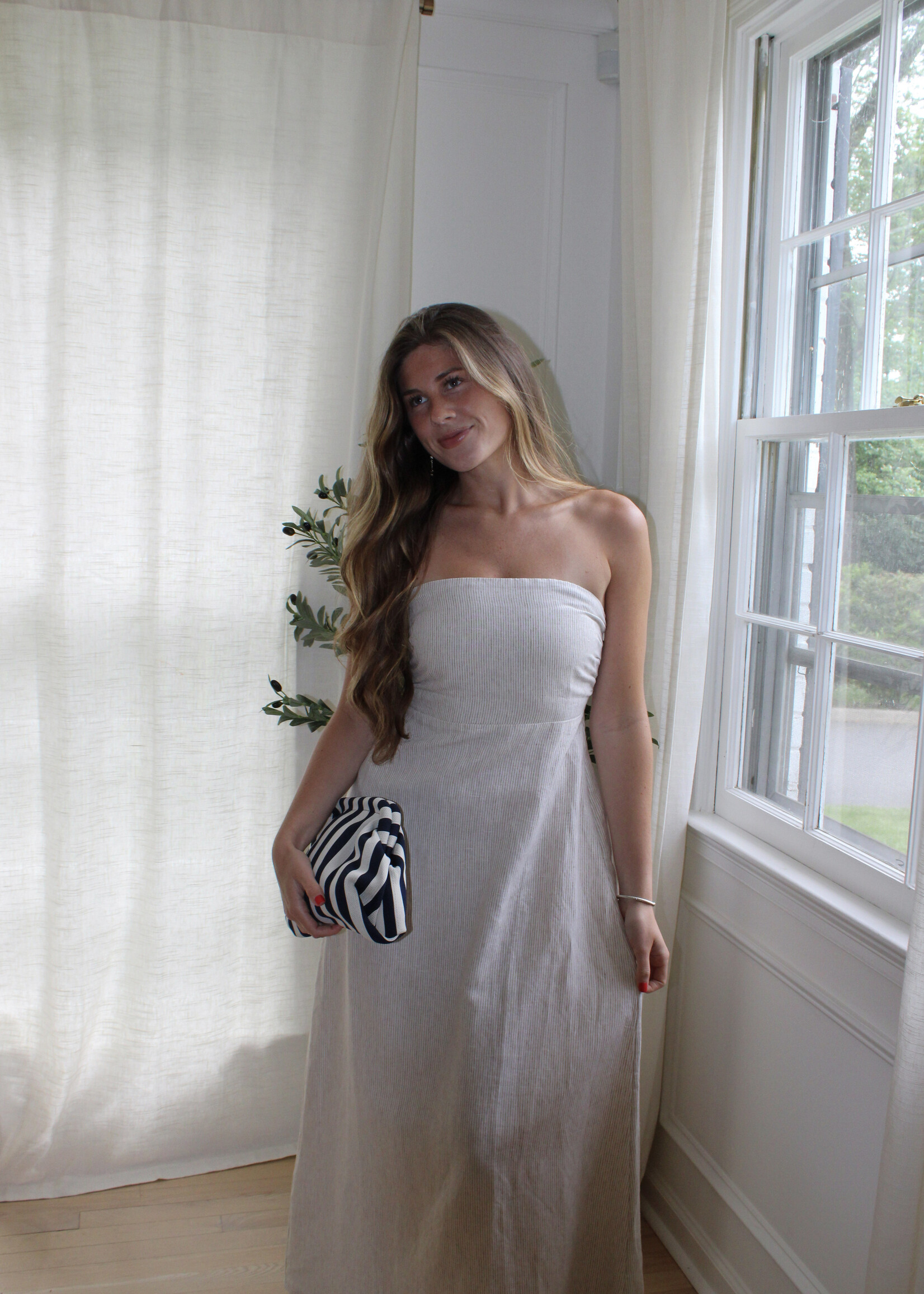 Honey Strapless Linen Dress