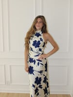 Araya Floral Halter Open Back Dress