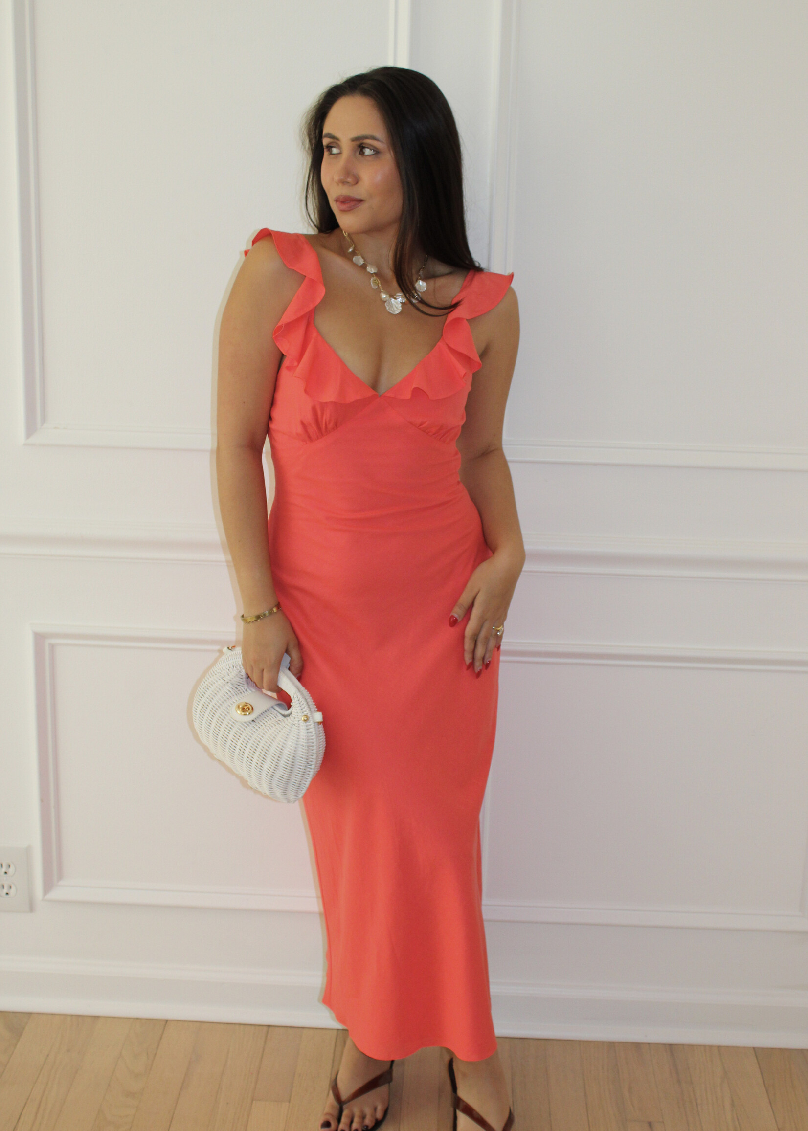Louisiana Ruffle Detail Maxi Dress