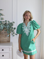 Marianna Embroidered Mini Dress