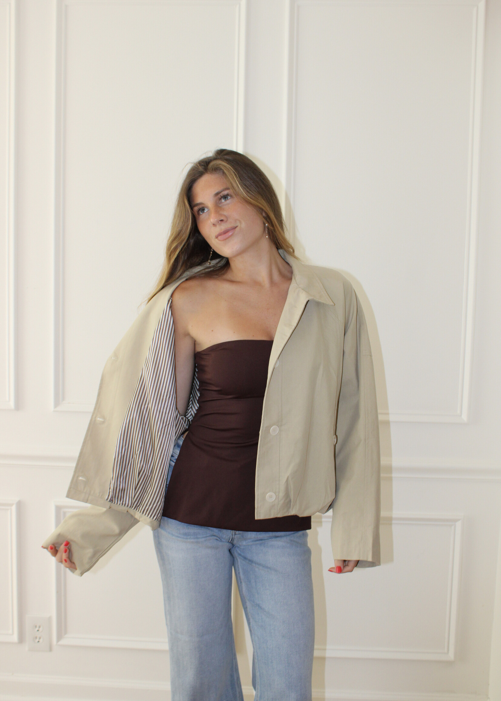 Maurice Striped Interior Barn Jacket