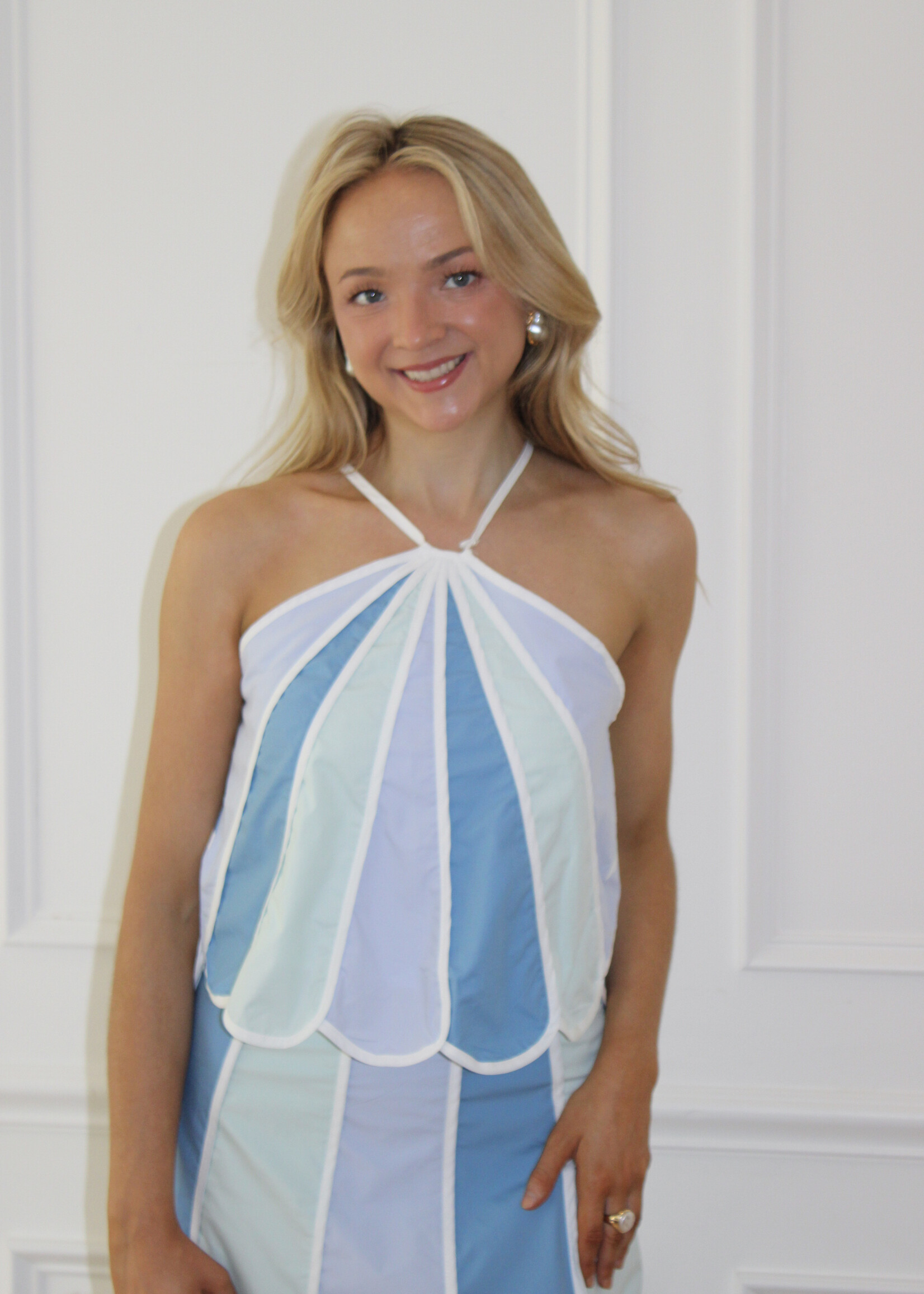 Gigi Color Block Halter Top