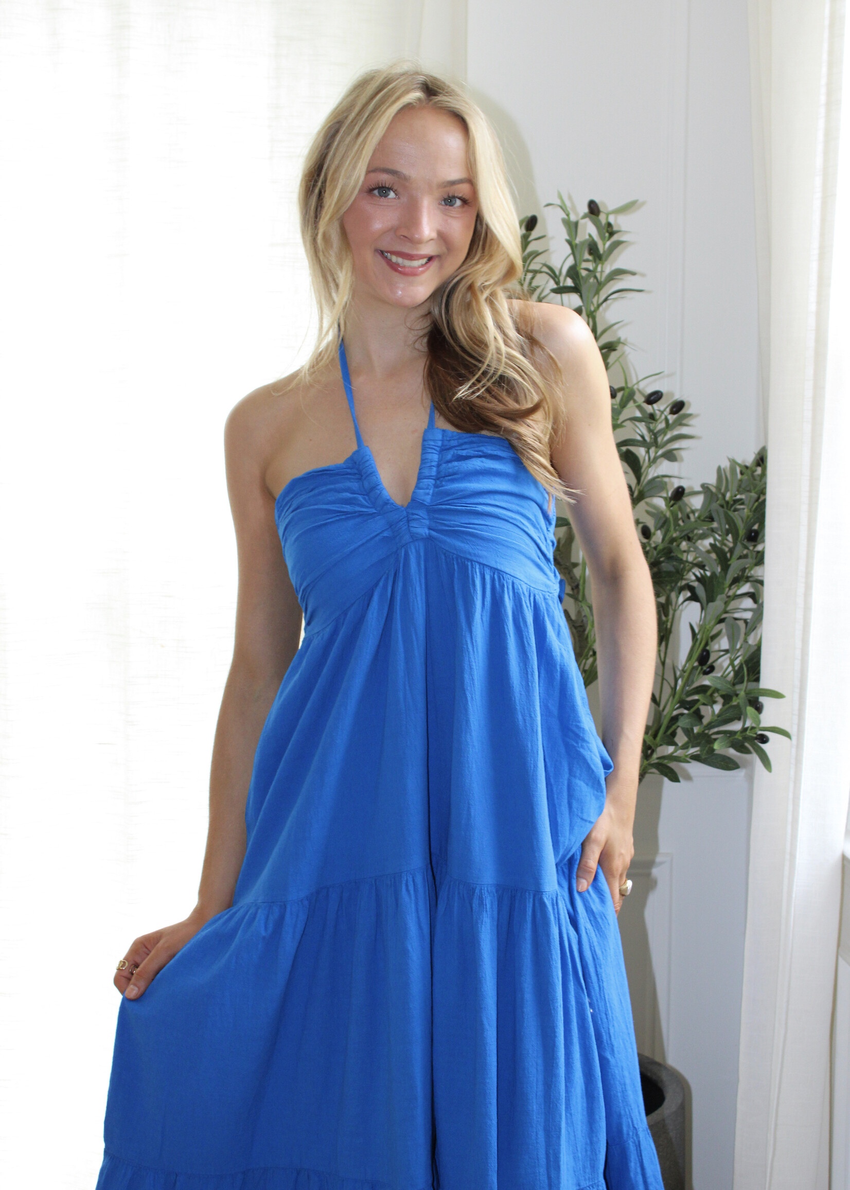 Juneya Tie Back Flowy Dress