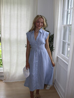 Lilah Button Up Linen Maxi Dress