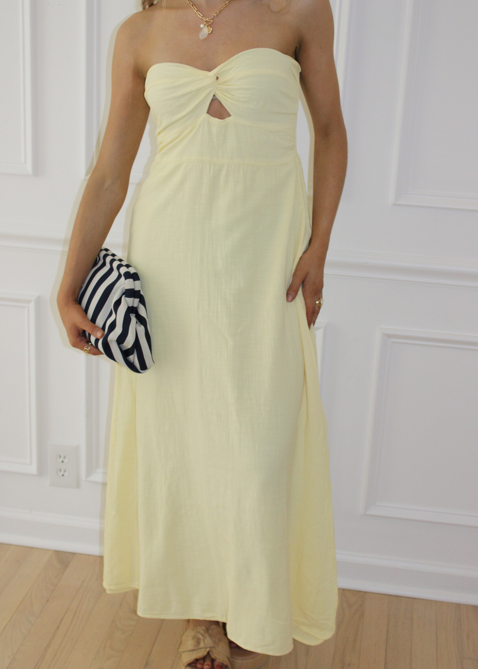 Karrigan Twist Front Maxi Dress