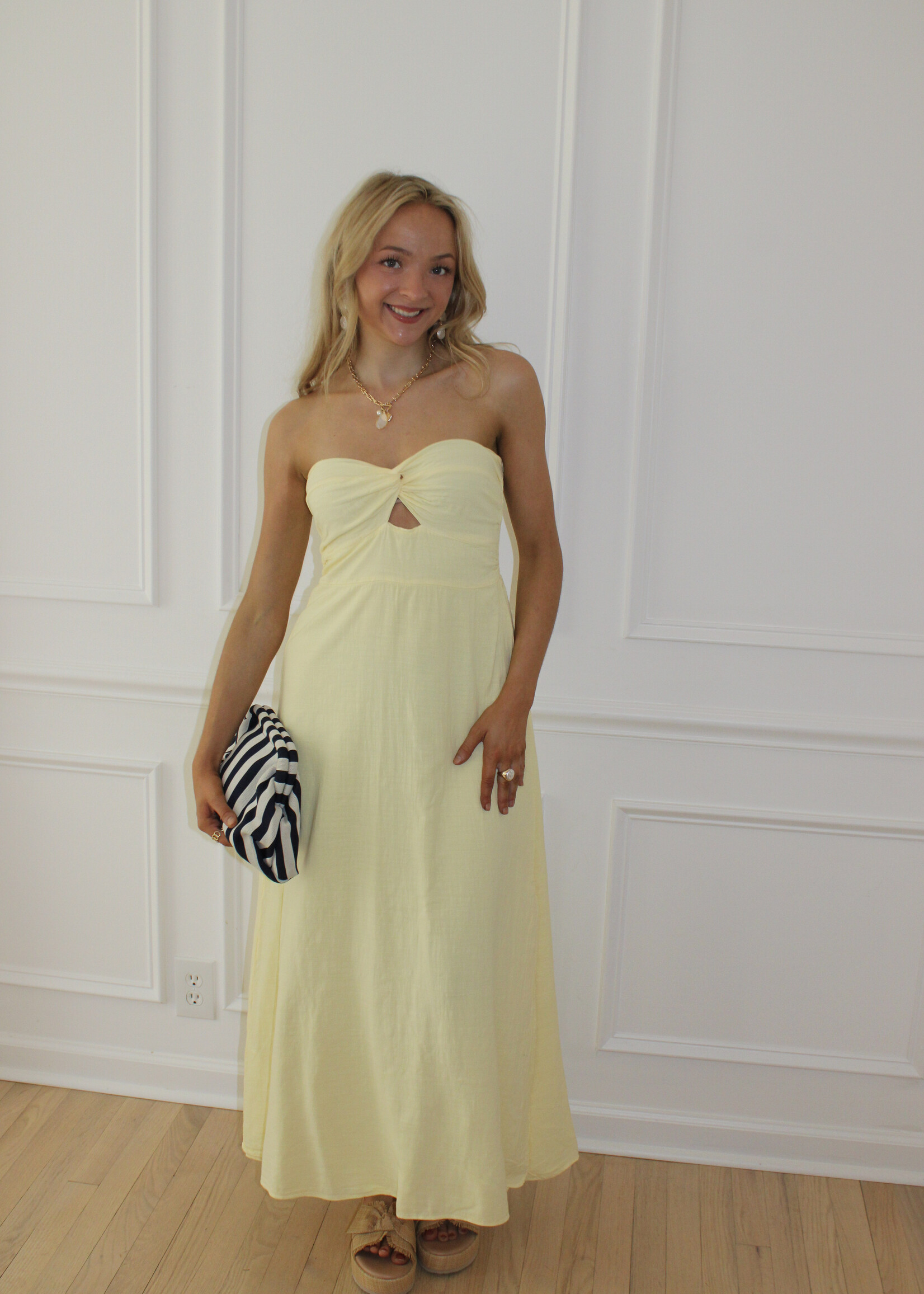Karrigan Twist Front Maxi Dress