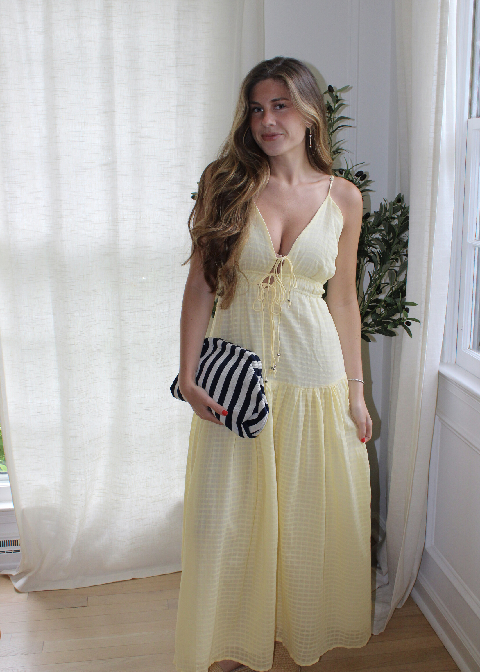 Pixley Tie Front Maxi Dress