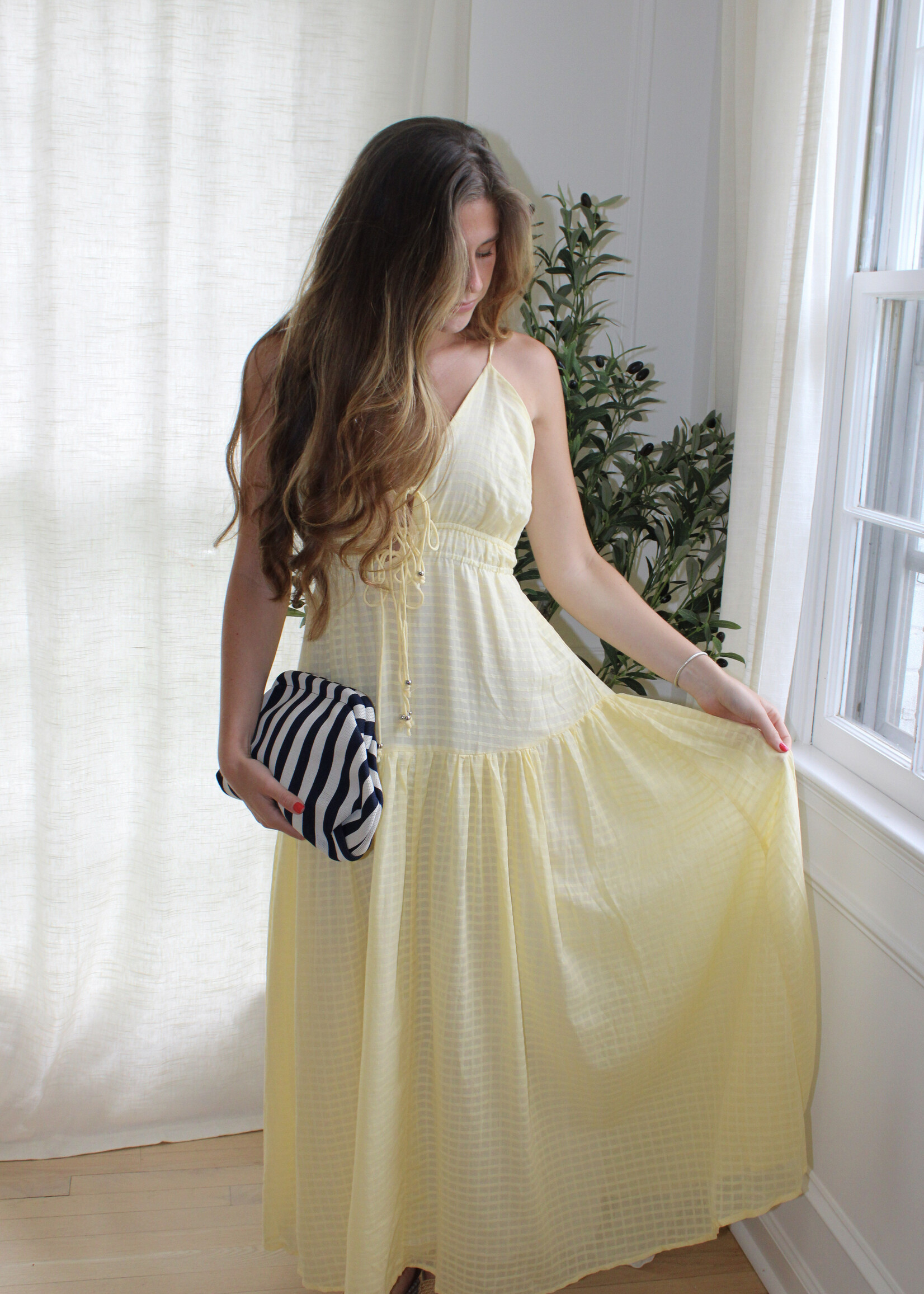 Pixley Tie Front Maxi Dress