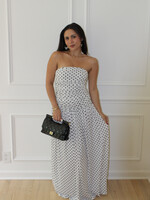 Letta Polka Dot Strapless Dress